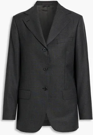 Kara wool-crepe blazer