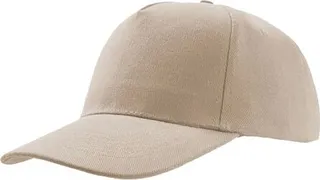 Atlantis Liberty Five Heavy Brush Cotton 5 Panel Cap - Khaki