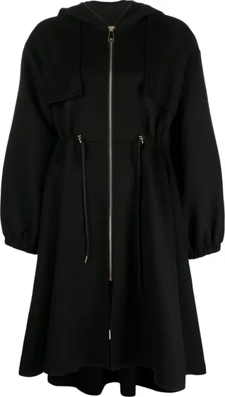 Gothman drawstring hooded coat