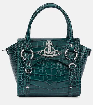 Betty Small croc-effect leather tote bag