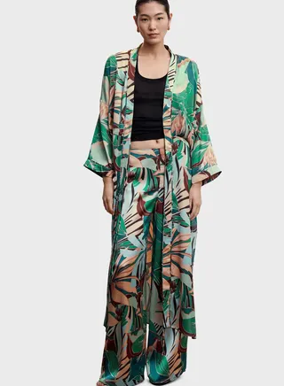 Printed Longline Kimono