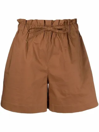 Paperbag-Waist Drawstring Shorts