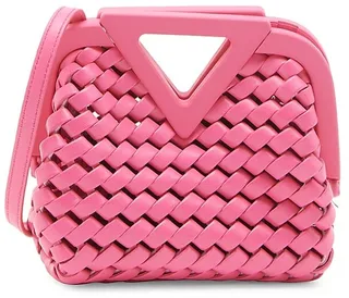 Mini Point Leather Crossbody Bag