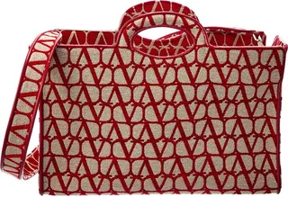 Valentino Toile Iconographe Canvas & Leather Tote