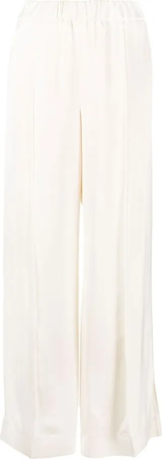 Elasticated Straight-Leg Trousers