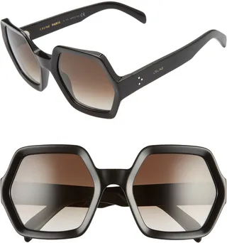 56mm Gradient Geometric Sunglasses