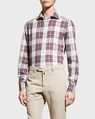 Men's Tartan Check Sport Shirt