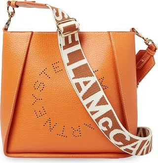Vegetarian Leather Logo Crossbody Bag
