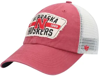 Men's Scarlet Nebraska Huskers Crawford Clean Up Trucker Snapback Hat