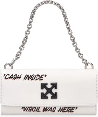 Jitney printed leather shoulder bag
