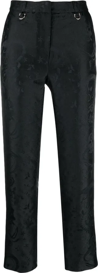 Patterned Jacquard Straight Trousers
