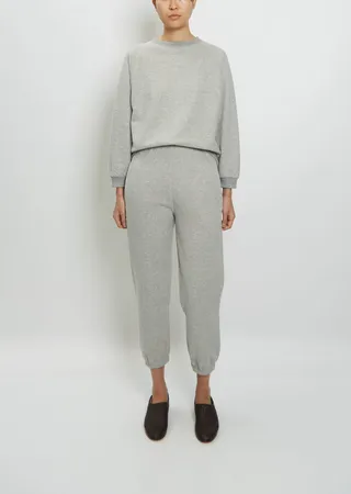 Studio Cotton Sweatpant — Grey Marl