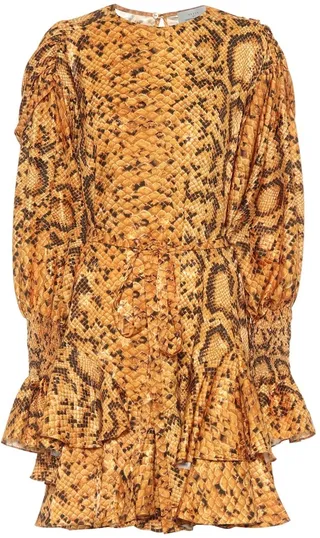 Lupita snake-print dress