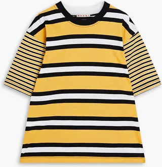 Striped cotton-jersey T-shirt