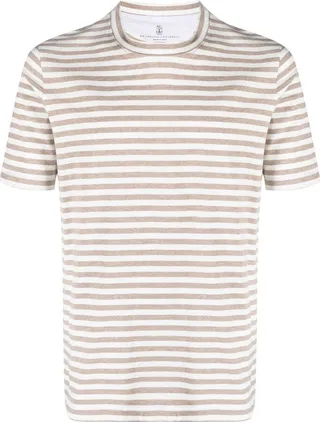 stripe-print cotton T-shirt