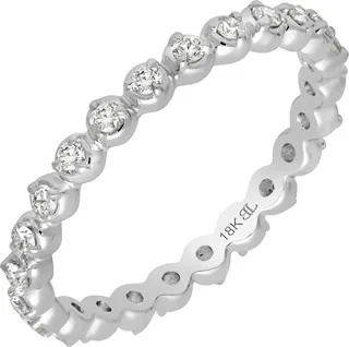 18K White Gold Diamond Eternity Ring - 0.41 ctw