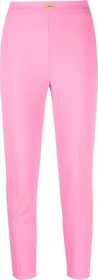 Logo-Plaque Cropped Trousers