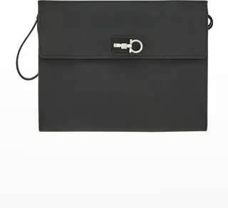 Men's The Studio Gancino Leather Zip Portfolio Bag