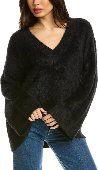 Stella + Lorenzo Plush V-Neck Sweater