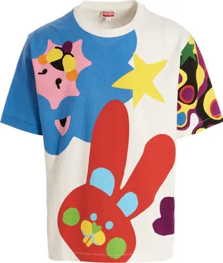 Kenzo All-Over Graphic Printed Crewneck T-Shirt