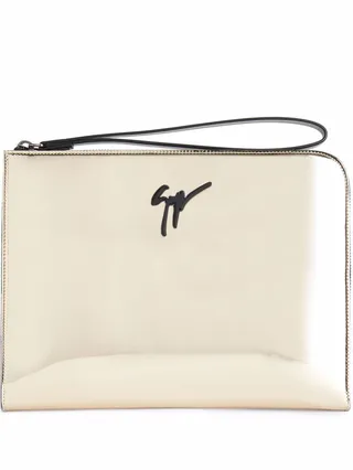 Fabian metallic clutch bag