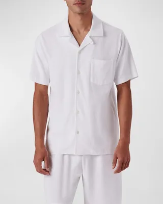 Men's French Terry Towelling Camp Shirt