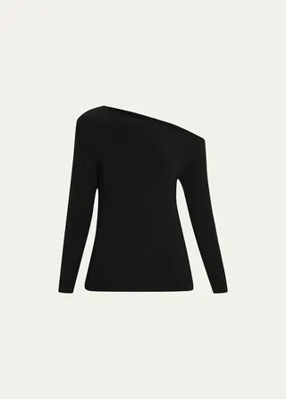 Long-Sleeve Drop-Shoulder Top