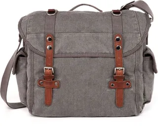 Tsd Brand Silver Road Canvas Messenger Bag