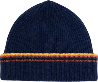 Rainbow Stripe-Detail Knitted Beanie