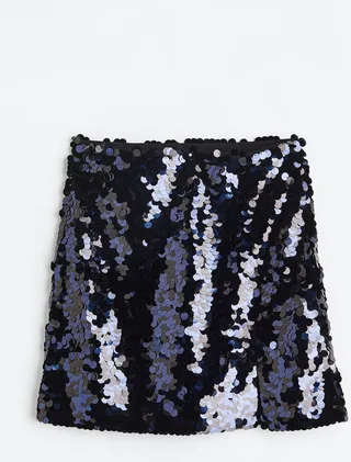 Sequined Mini Skirt