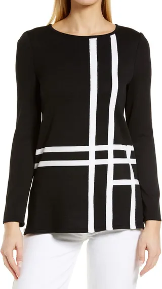Geo Stripe Knit Tunic