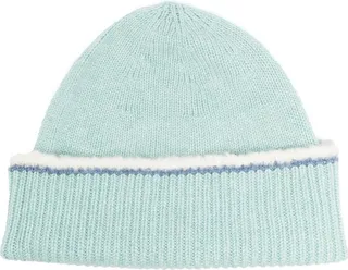 Shearling-Trim Cashmere Beanie