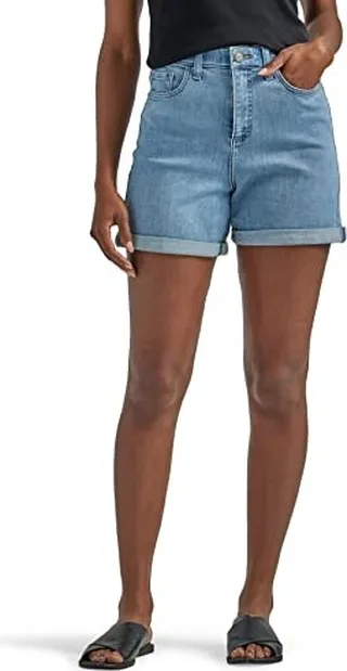Lee Women's Ultra Lux High Rise Cuffed A-Line Denim Short