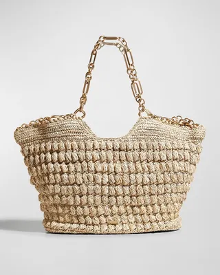 Naima Straw Chain Tote Bag