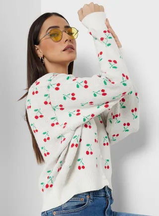 Printed Cardigan