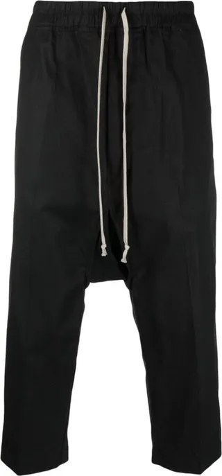 Drop-Crotch Cropped Trousers