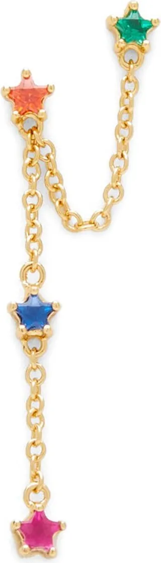 Cubic Zirconia Star Drop Earring