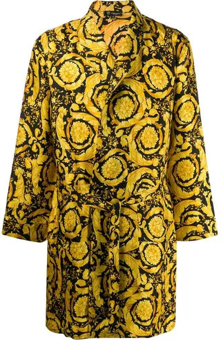 Barocco print dressing gown