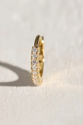 6.5mm Diamond Eternity Hoop Earring by Maria Tash at Free People