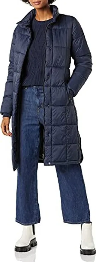 Amazon Essentials Women's Lightweight Quilted Longer Length Coat