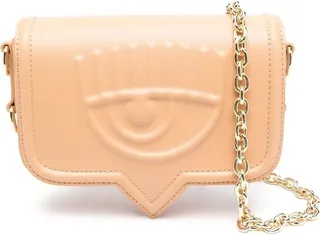 Eyelike-embossed crossbody bag