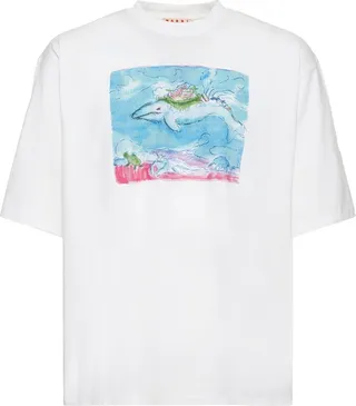 Printed cotton jersey t-shirt