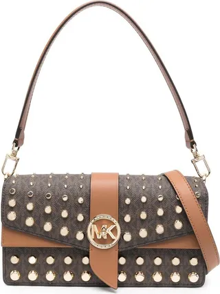 Monogram Leather Shoulder Bag