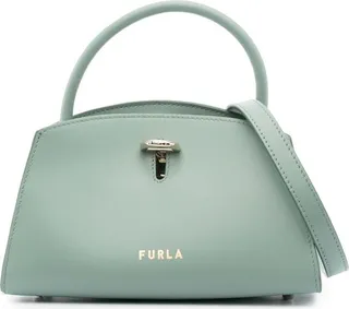 Logo-Stamp Leather Tote Bag