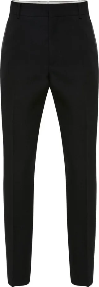 Slim-Cut Woollen Trousers
