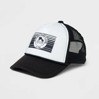 Women's Malibu Surf Club Trucker Hat - Wild Fable™ Black