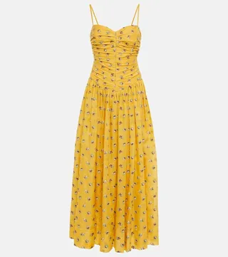 Floral cotton midi dress
