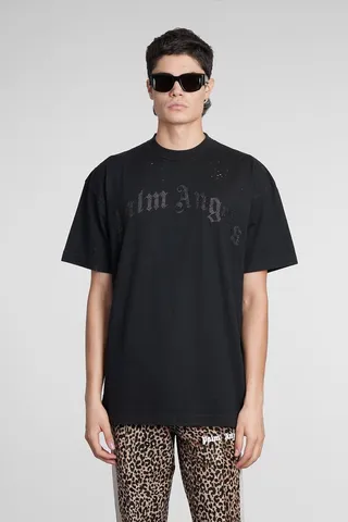 T-shirt In Black Cotton