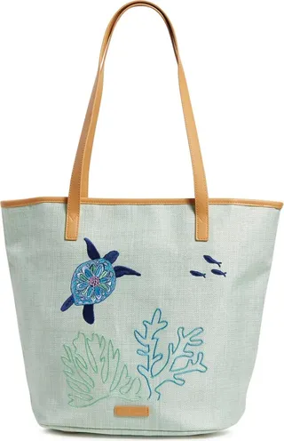 Straw Bucket Tote Bag