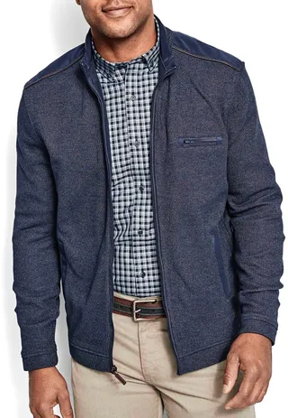 Melange Knit Full-Zip